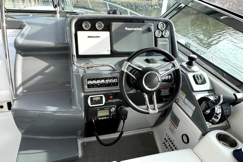 Blue Skye Yacht Photos Pics 2016 Formula 34 Performance Cruiser helm with advanced navigation and control systems.