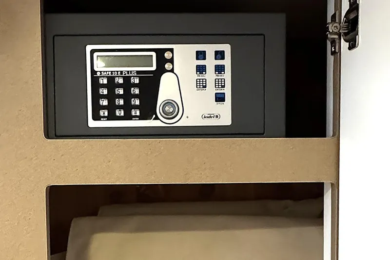 Blue Skye Yacht Photos Pics Secure safe inside a 2016 Formula 34 Performance Cruiser cabinet.