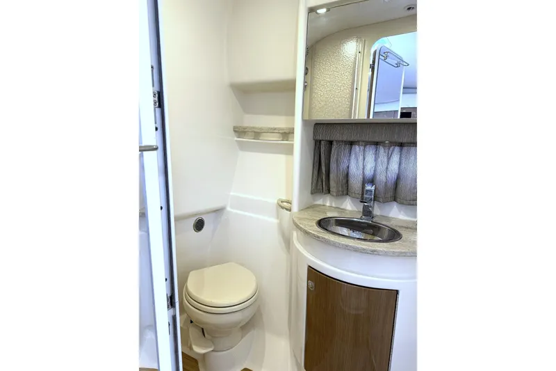 Blue Skye Yacht Photos Pics 2016 Formula 34 Performance Cruiser bathroom with modern sink and toilet.