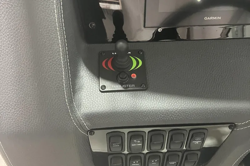  Yacht Photos Pics Control panel of 2024 Regal 29 OBX boat with joystick and switches.