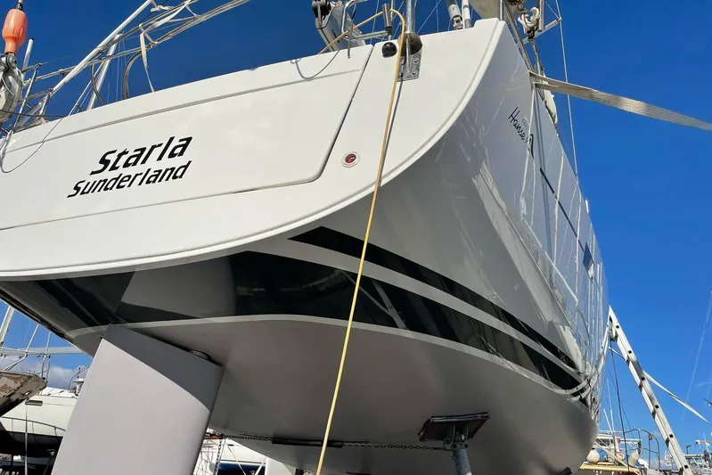 Starla Yacht Photos Pics Sailboat Hanse 445, 2012 model, named Starla, docked in Sunderland marina.