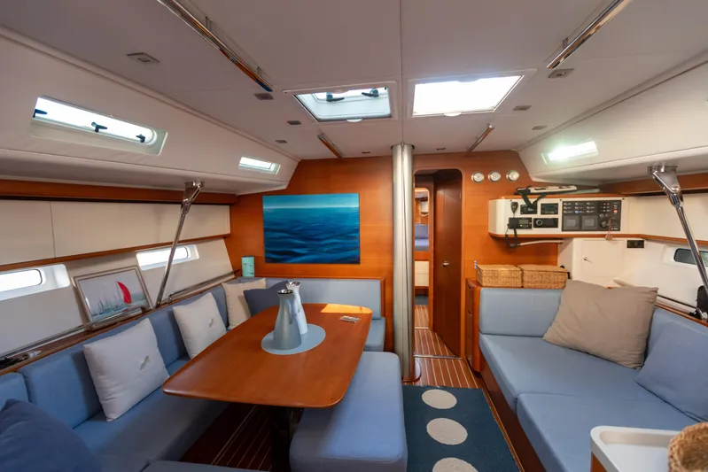  Yacht Photos Pics Luxurious interior of 2014 Italia Yachts 15.98 with modern design and comfortable seating.