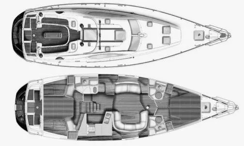 4 Estrellas Yacht Photos Pics Aft cabin is divided into 2 cabins