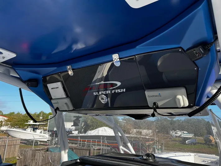  Yacht Photos Pics 2022 Nor-Tech 392 Superfish boat console with Garmin and Simrad electronics.