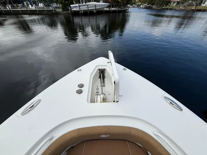  Yacht Photos Pics 2023 Sea Hunt Gamefish 30 Forward Seating boat on calm water.