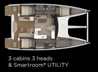 Nautitech 48 Open - Available For 2026 Delivery! Yacht Photos Pics Nautitech-48-open-2023-layout