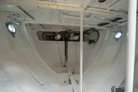 Interior view of 1929 Camper & Nicholsons J Class yacht, showcasing structural details.