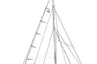 Line drawing of a 1929 Camper & Nicholsons J Class yacht.