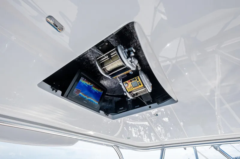  Yacht Photos Pics 2025 Viking 64 Convertible yacht with advanced navigation and fishing equipment.