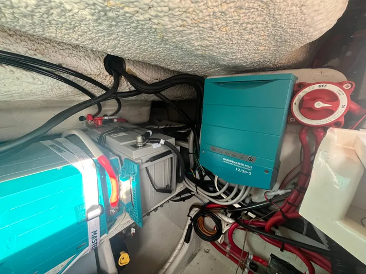  Yacht Photos Pics Electrical system of 2010 Grady-White Express 305 boat, featuring wiring and components.