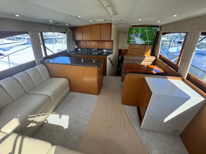  Yacht Photos Pics Interior of 2005 Ocean Yachts 46 Super Sport with luxurious seating and modern amenities.