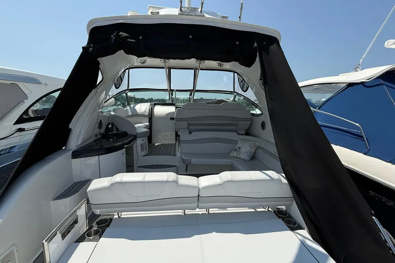 Yacht Photos Pics 2022 Formula 40 Performance Cruiser interior with luxurious seating and modern design.