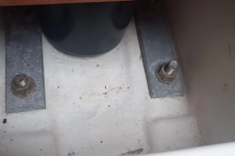  Yacht Photos Pics Engine mount bolts on a 2010 Jeanneau 53 sailboat.