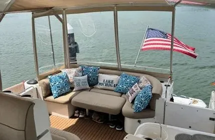 Endeavor Yacht Photos Pics Aft Deck Area w/ SunPad Lounge