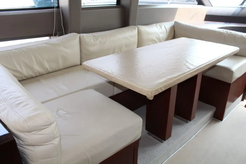  Yacht Photos Pics Luxurious seating area on a 2013 Princess 64 yacht.