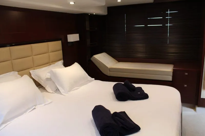  Yacht Photos Pics Luxurious cabin on a 2013 Princess 64 yacht.