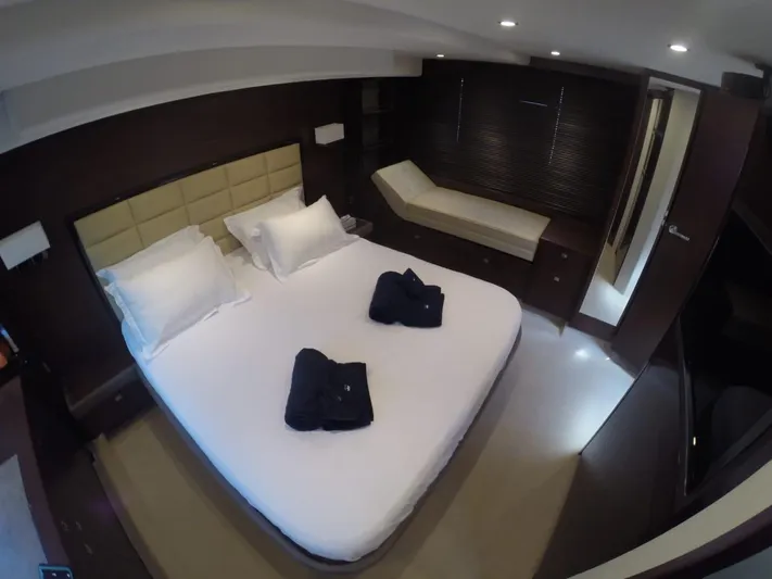  Yacht Photos Pics Luxurious bedroom in 2013 Princess 64 yacht.