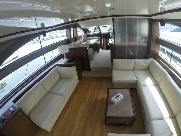  Yacht Photos Pics Luxurious interior of a 2013 Princess 64 yacht.