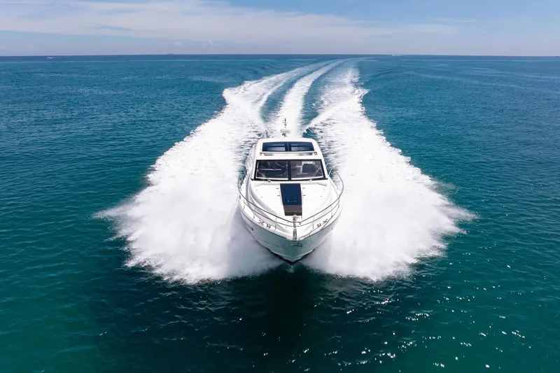 Karisa Yacht Photos Pics 2018 Fairline Targa 53 OPEN yacht cruising on clear blue ocean waters.