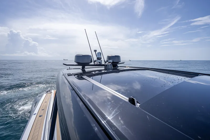 Why Her Yacht Photos Pics 2024 Wajer 55 HT yacht cruising on open sea under clear sky.