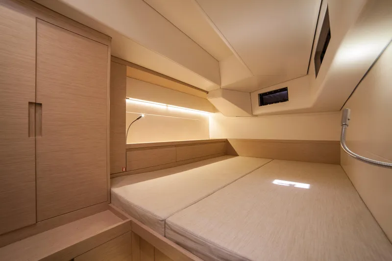Alias Yacht Photos Pics 2014 Adria ORCA 50 cabin interior with modern design and cozy sleeping area.