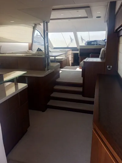 Sadeen Yacht Photos Pics Interior of 2016 Galeon 550 Fly yacht, featuring modern design and spacious layout.