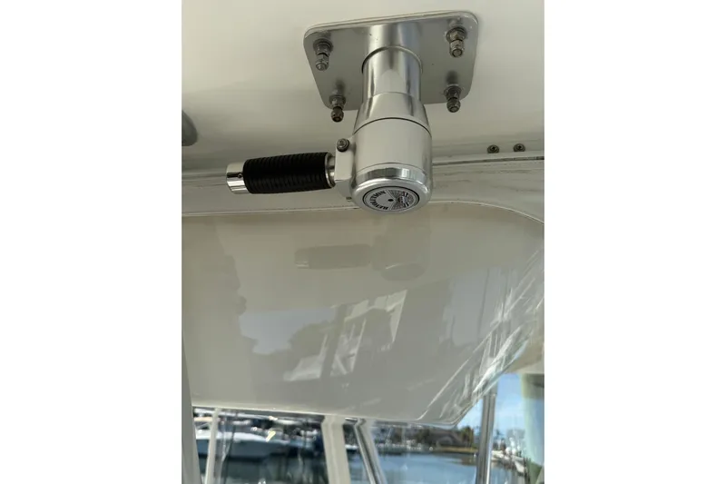  Yacht Photos Pics Ceiling-mounted handle on a 1999 Venture 34 Open boat.