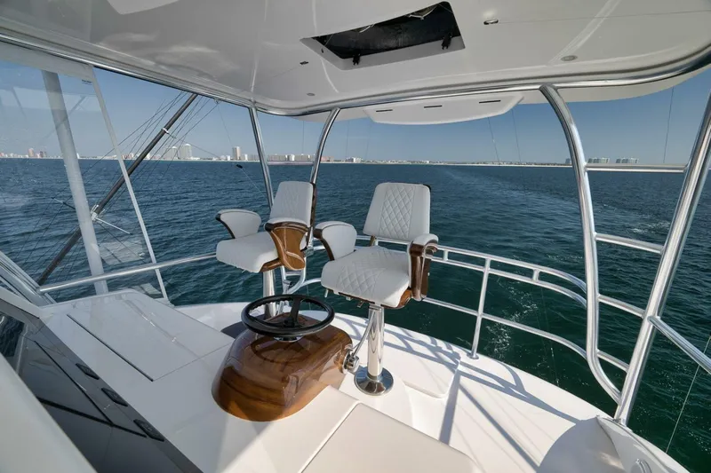 Nikki Bella Yacht Photos Pics 2025 Viking 90 Convertible- NIKKI BELLA- Flybridge Helm