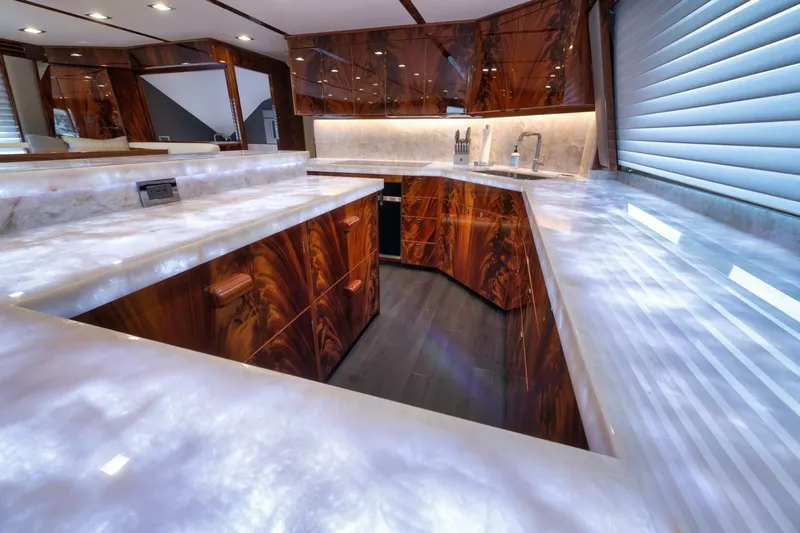 Nikki Bella Yacht Photos Pics 2025 Viking 90 Convertible- NIKKI BELLA- Galley