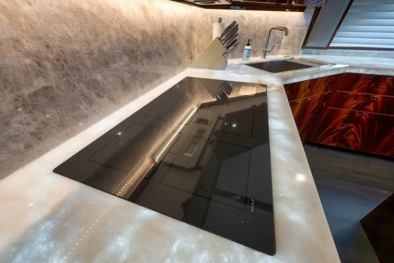 Nikki Bella Yacht Photos Pics 2025 Viking 90 Convertible- NIKKI BELLA- Galley