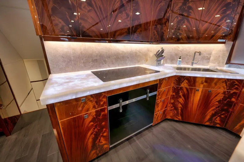 Nikki Bella Yacht Photos Pics 2025 Viking 90 Convertible- NIKKI BELLA- Galley