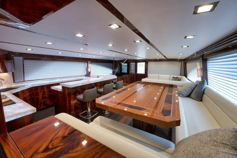 Nikki Bella Yacht Photos Pics 2025 Viking 90 Convertible- NIKKI BELLA- Dinnette