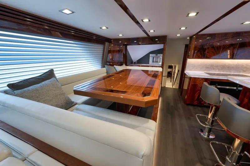 Nikki Bella Yacht Photos Pics 2025 Viking 90 Convertible- NIKKI BELLA- Dinnette