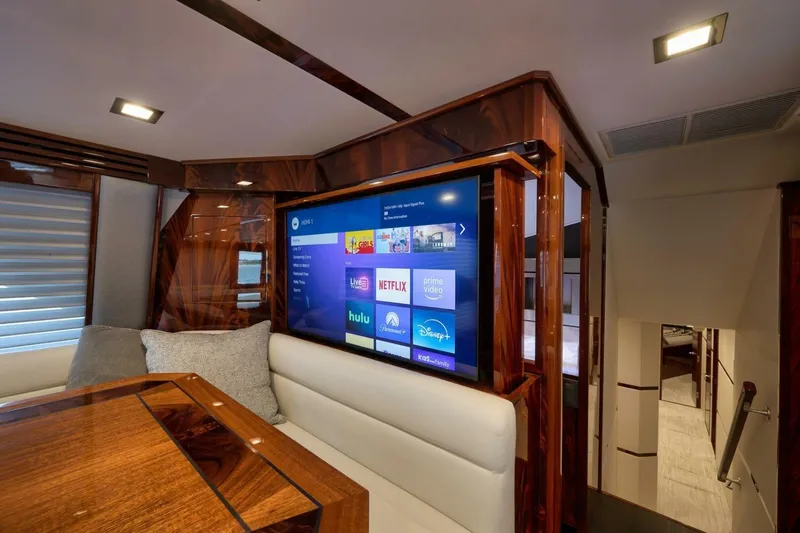 Nikki Bella Yacht Photos Pics 2025 Viking 90 Convertible- NIKKI BELLA- Dinnette