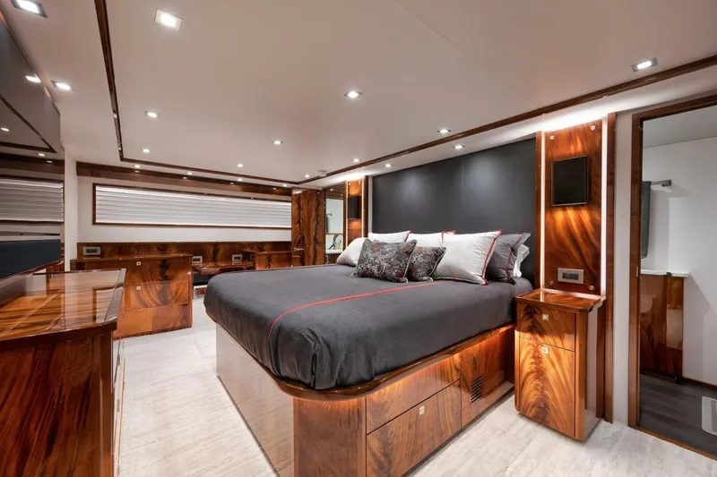 Nikki Bella Yacht Photos Pics 2025 Viking 90 Convertible- NIKKI BELLA- Master Stateroom