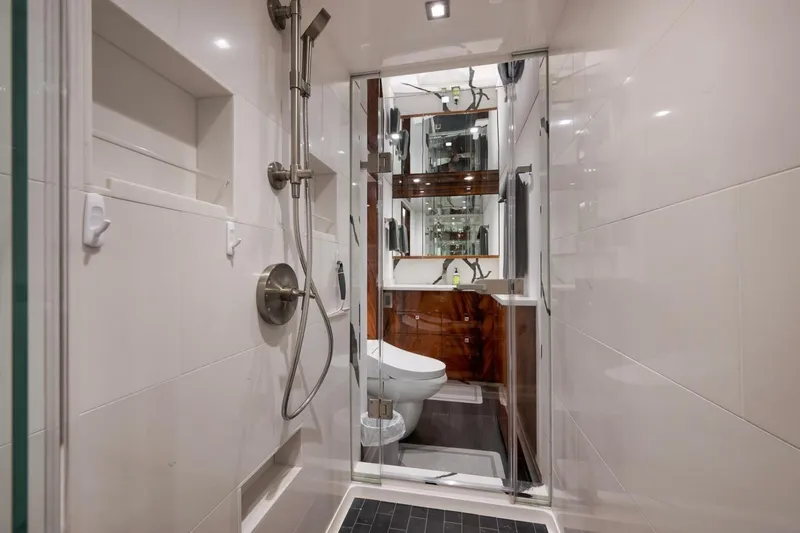 Nikki Bella Yacht Photos Pics 2025 Viking 90 Convertible- NIKKI BELLA- Master Stateroom Head