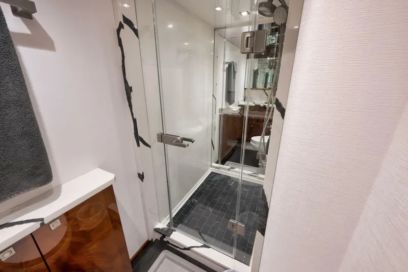 Nikki Bella Yacht Photos Pics 2025 Viking 90 Convertible- NIKKI BELLA- Master Stateroom Head