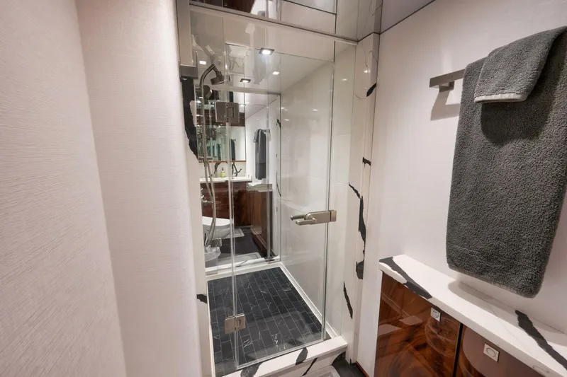 Nikki Bella Yacht Photos Pics 2025 Viking 90 Convertible- NIKKI BELLA- Master Stateroom Head