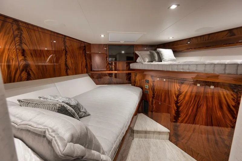 Nikki Bella Yacht Photos Pics 2025 Viking 90 Convertible- NIKKI BELLA- Forward Stateroom