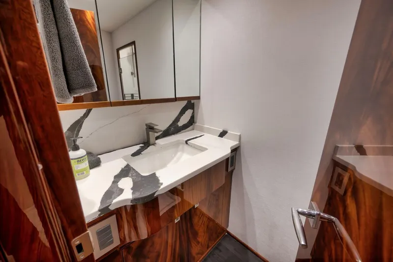 Nikki Bella Yacht Photos Pics 2025 Viking 90 Convertible- NIKKI BELLA- Forward Stateroom Head