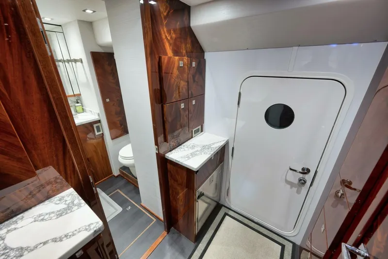 Nikki Bella Yacht Photos Pics 2025 Viking 90 Convertible- NIKKI BELLA- Crew Quarters