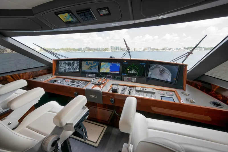 Nikki Bella Yacht Photos Pics 2025 Viking 90 Convertible- NIKKI BELLA- Enclosed Bridge Helm