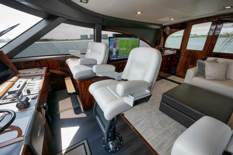 Nikki Bella Yacht Photos Pics 2025 Viking 90 Convertible- NIKKI BELLA- Enclosed Bridge Helm