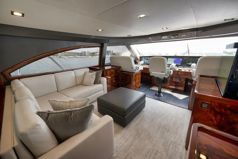 Nikki Bella Yacht Photos Pics 2025 Viking 90 Convertible- NIKKI BELLA- Enclosed Bridge