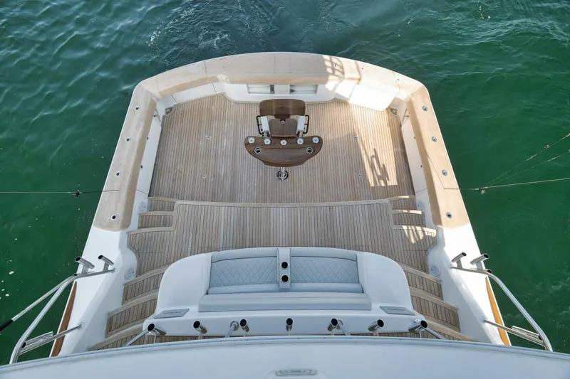 Nikki Bella Yacht Photos Pics 2025 Viking 90 Convertible- NIKKI BELLA- Cockpit from Mezzanine