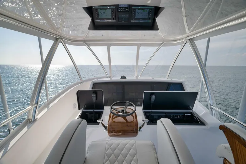 Nikki Bella Yacht Photos Pics 2025 Viking 90 Convertible- NIKKI BELLA- Flybridge Helm