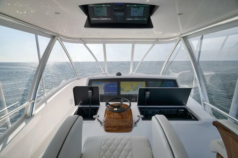 Nikki Bella Yacht Photos Pics 2025 Viking 90 Convertible- NIKKI BELLA- Flybridge Helm