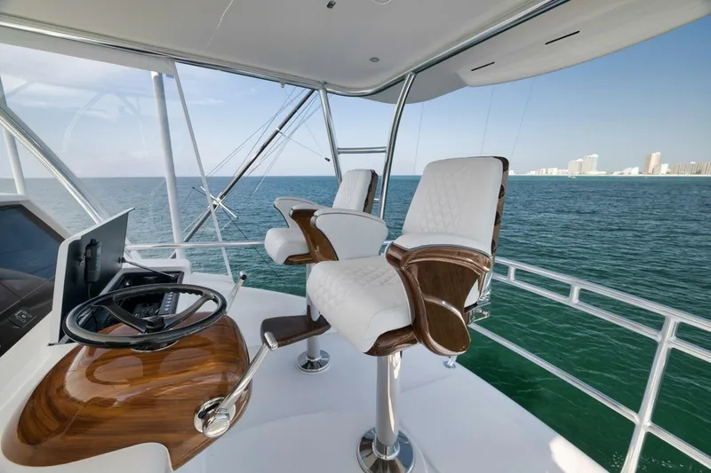 Nikki Bella Yacht Photos Pics 2025 Viking 90 Convertible- NIKKI BELLA- Flybridge Helm