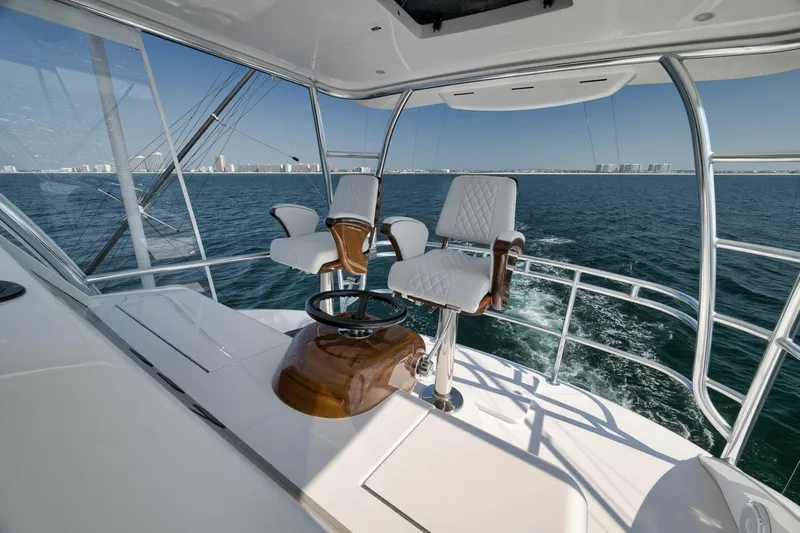 Nikki Bella Yacht Photos Pics 2025 Viking 90 Convertible- NIKKI BELLA- Flybridge Helm