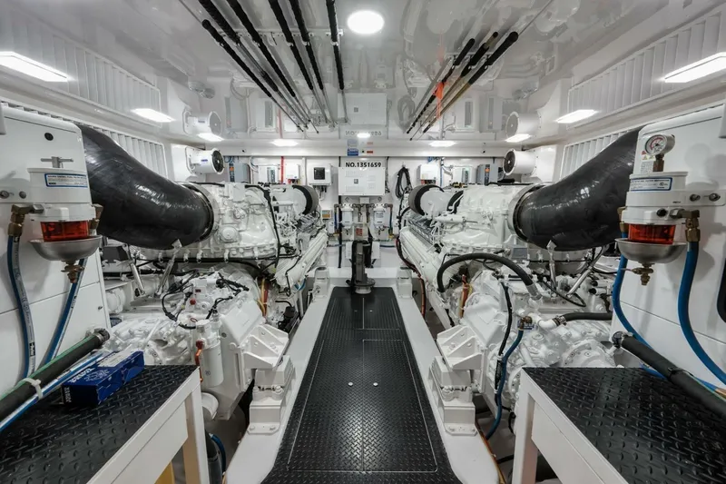 Nikki Bella Yacht Photos Pics 2025 Viking 90 Convertible- NIKKI BELLA- Engine Room